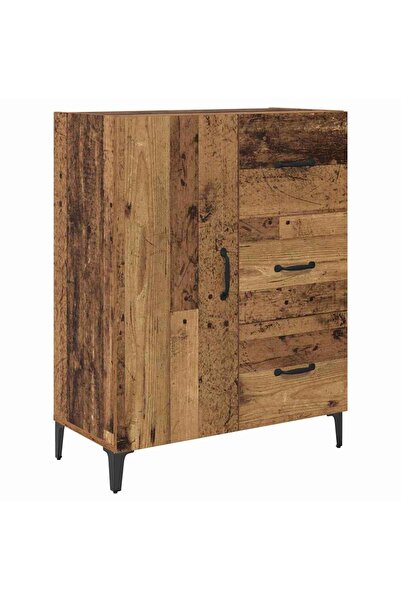 vidaxl Bufet cu sertar Lemn vechi 69,5 x 34 x 90 cm Lemn compozit