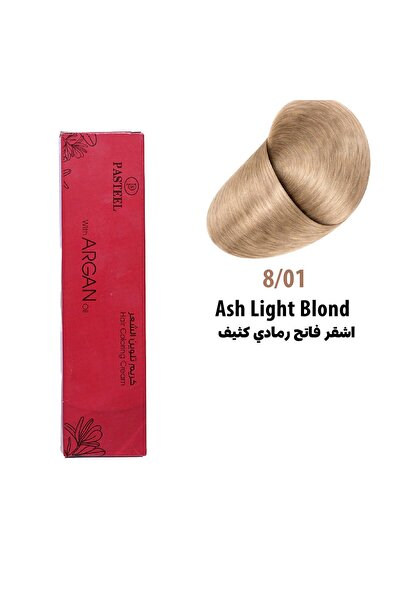 pasteel Italian Hair Dye with Argan Oil 8/01 Light Ash Blonde Dense, 100 from...
