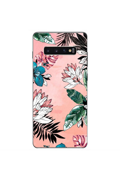 Other Samsung S10 Plus Tropical flowers Transparent Silicone TPU Θήκη