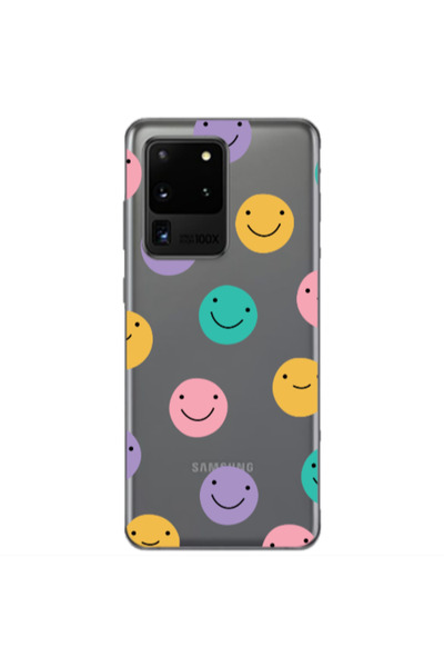 Other Samsung S20 Ultra Colorful smiles Transparent Silicone TPU Θήκη