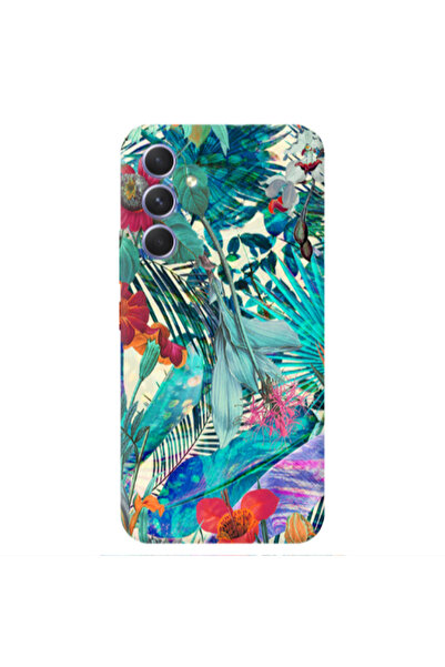Other Samsung A36 Blue laves tropical Transparent Silicone TPU Θήκη