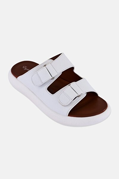 English Laundry Men Slip On Arabic Sandals, White