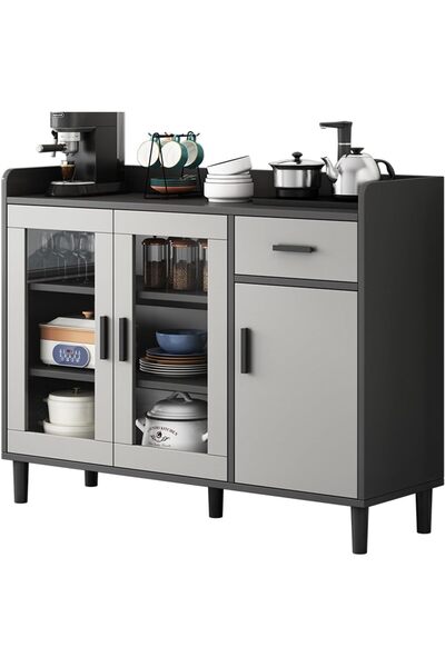 sharpdo Side Kitchen Cabinet, Freestanding Coffee Bar Cabinet for Dining Room...