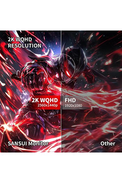 SANSUI 27 Inch WQHD 2560X1440 Curved Gaming Monitor, 180Hz MPRT 1ms Computer Monitor