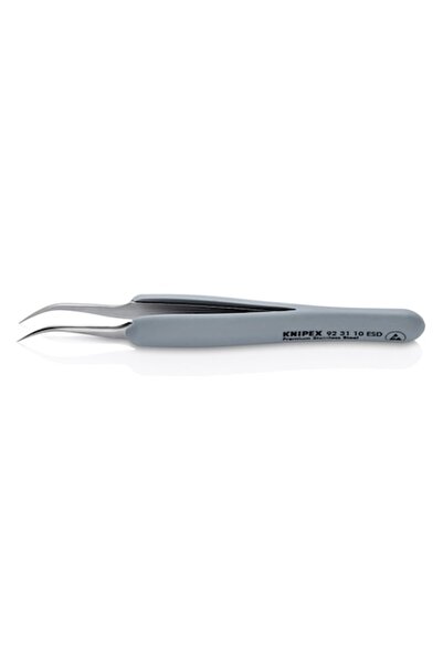 Knipex Pensetă de precizie ESD cu vârf curbat, din oțel inoxidabil premium, 1...