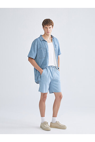 LC Waikiki Nevavm Comfortable Fit Men's Jean Shorts with Difference