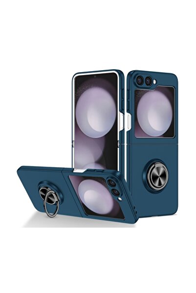 sscase Metal Ring Σκληρή Θήκη με Δαχτυλίδι Dark Blue (Samsung Galaxy Z Flip6 ...