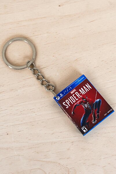 NEORA Örümcek Adam - Minyatür Ps4 Oyun Kutusu Anahtarlık