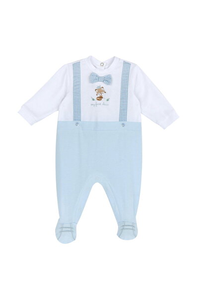 Chicco Erkek Bebek Paça İçinden Açılan, Yuvarlak Yakalı Tulum