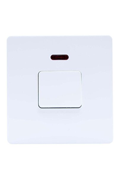 Duravel Modern Switch with led Indicator Light, Single Gang, White