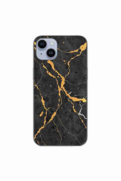 OEM Husa compatibila cu Apple iPhone 14 Plus Silicon Gel Tpu Model Noir Gold ...