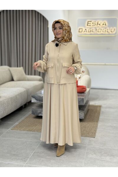 Armine MODAL ETEKLİ TAKIM BEJ