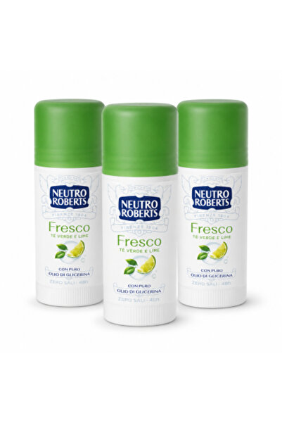 Neutro Roberts Set of 3 x Fresco Deodorant Stick, Green Tea and Lime, 40 ml, ...