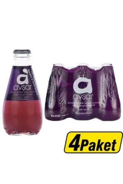 MİPAŞ Avşar Karadut & Frenk Üzümü Aromalı Maden Suyu 200 ml 24'lü