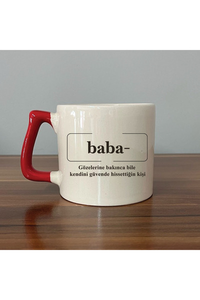 Kırtasiye Ofisi BABA GÖZLERİNEBAKINCA GÜVEN VEREN Kırmızı Kulplu Prime Babala...
