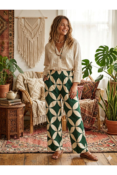 Beyoğlugk KADIN VİSCO PANTALON DESENLİ