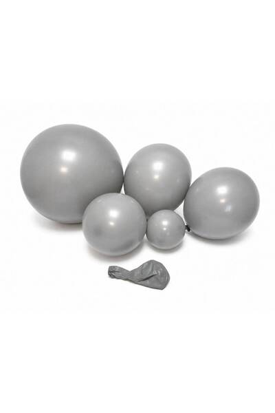 OEM Matte Balloons TX 15 Silver 14"-100/ Top Bottom Set
