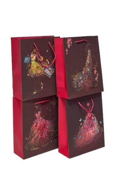 OEM Κάθετες Σακούλες Δώρου Dress 31x42x12εκ. 12/ Σετ Άνω-Κάτω