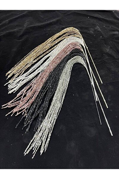OEM Flowing Flowers Beads-Sequins in Black Rain