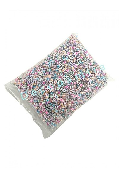 OEM Black Alphabet Cubic Plastic Beads