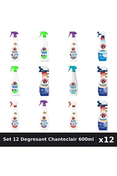 Chanteclair Set 12 Degresant Universal 600ml - Anti-Miros, Extra Rapid, Extra...
