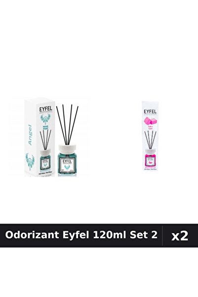 Eyfel Set 2 Odorizante Camera Betisoare 120ml - Angel, Bubble Gum