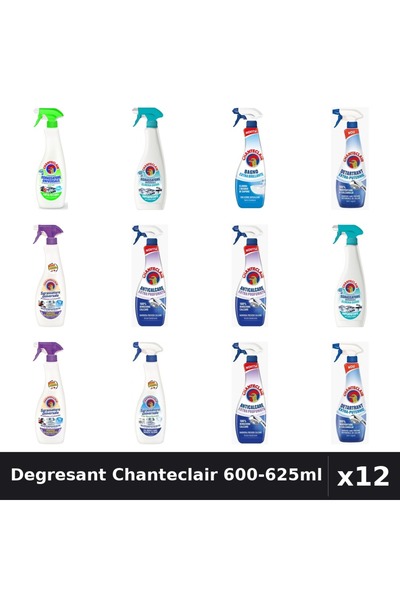 Chanteclair Set 12 Degresant Universal 600-625ml - Lămâie, Lavandă, Bicarbona...