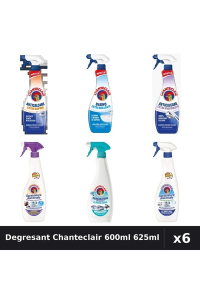 Chanteclair Set 6 Degresant Universal 600ml 625ml - Lavanda, Bicarbonat, Anti...