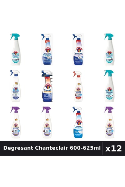 Chanteclair Set 12 Degresant Universal 600-625ml - 9 Arome Asortate, Curateni...