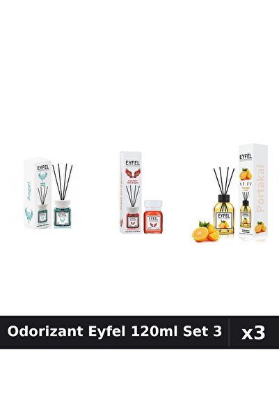 Eyfel Set 3 Odorizant Camera Betisoare 120ml - Angel, Red Dragon, Portocala