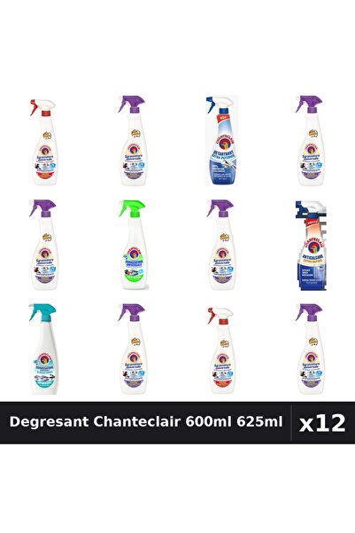 Chanteclair Set 12 Degresant Universal 600ml 625ml - 7 Arome, Detartrant, Ant...