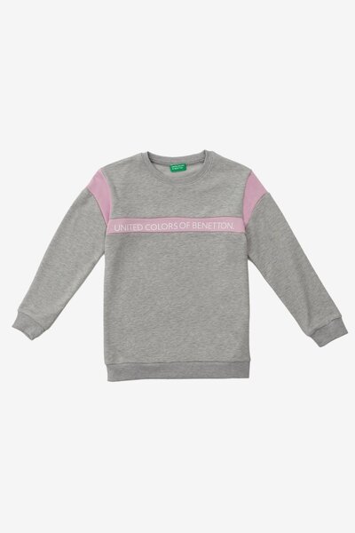 United Colors of Benetton Girl's Gray Sweatshirt