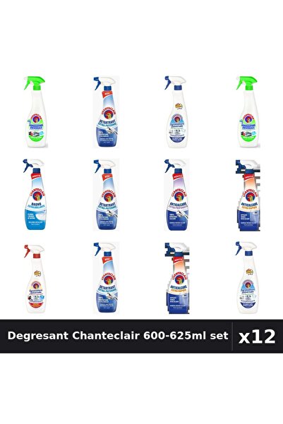 Chanteclair Set 12 Degresant Universal 600-625ml - 7 Arome, Anticalcar, Detar...