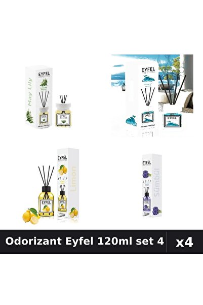 Eyfel Set 4 Odorizant Camera Betisoare - Lacramioare, Ocean, Lamaie, Zambile ...