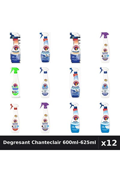 Chanteclair Set 12 Degresant Universal 600ml-625ml - 8 Arome, Anticalcar, Det...