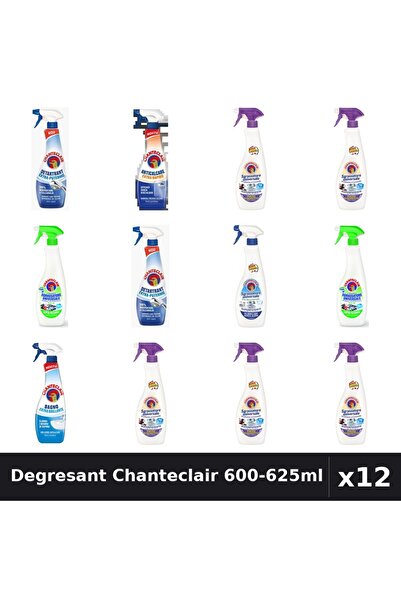 Chanteclair Set 12 Degresant Universal 600-625ml - 7 Arome, Detartrant, Antic...