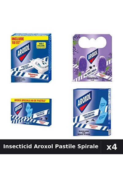 Aroxol Set 4 Insecticid Pastile Spirale - 2, 30, 60 Bucati - Protectie Anti-I...