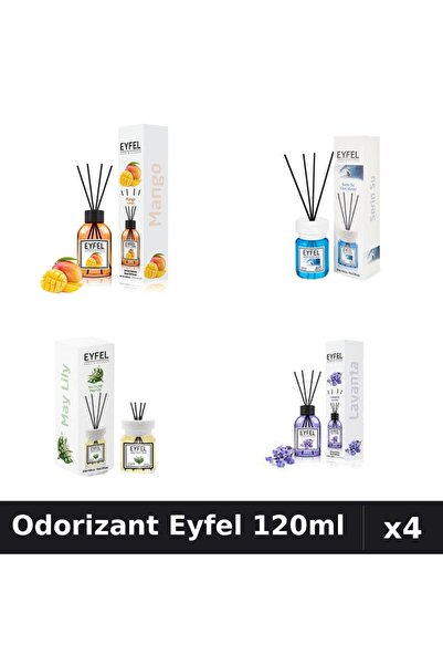 Eyfel Set 4 Odorizant Camera Betisoare 120ml - Mango, Cool Water, Lacramioare...