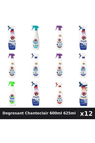 Chanteclair Set 12 Degresant Universal 600ml - 625ml Anticalcar - 8 Arome