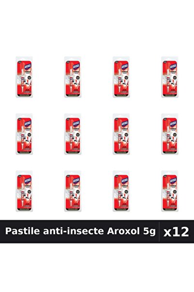 Aroxol Set 12 Pastile Anti-Insecte 5g - Protecție Eficientă Casă și Grădină