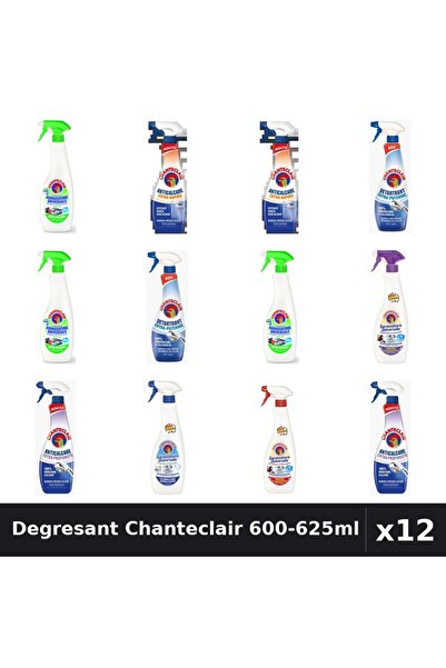 Chanteclair Set 12 Degresant Universal 600-625ml - Lămâie, Bicarbonat, Marsilia