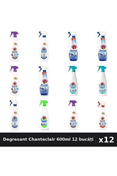 Chanteclair Set 12 Degresant Universal 600ml - 6 Arome, Bicarbonat, Lămâie, M...