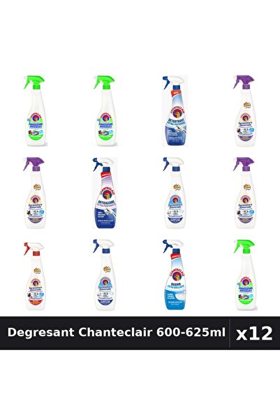 Chanteclair Set 12 Degresant Universal 600-625ml - 8 Arome, Detartrant, Antic...
