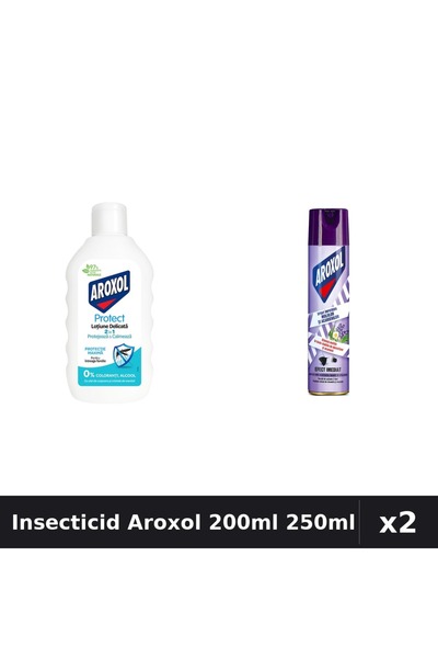 Aroxol Set 2 Insecticid 200ml + 250ml - Loțiune Repelent, Spray Anti-Insecte