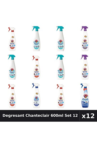 Chanteclair Set 12 Degresant Universal 600ml - Marsilia, Anti-Miros, Lavanda,...