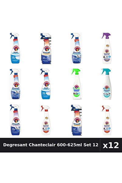 Chanteclair Set 12 Degresant Universal 600-625ml - 8 Arome Asortate, Anticalc...