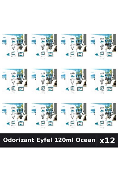 Eyfel Pachet 12 Odorizant Camera Betisoare Ocean 120ml - Parfum Intens