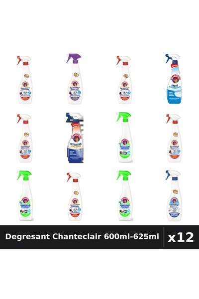 Chanteclair Set 12 Degresant Universal 600ml-625ml - 6 Arome Asortate, Antica...
