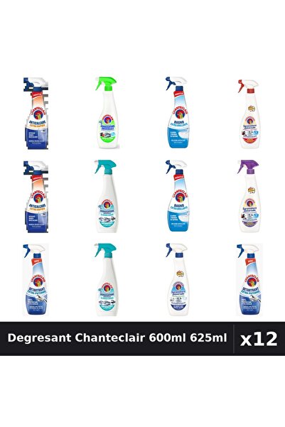 Chanteclair Set 12 Degresant Universal 600ml 625ml - 8 Arome Asortate Curatenie