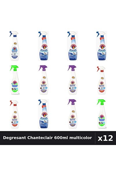Chanteclair Set 12 Degresant Universal 600ml - 6 Arome Asortate + Detartrant